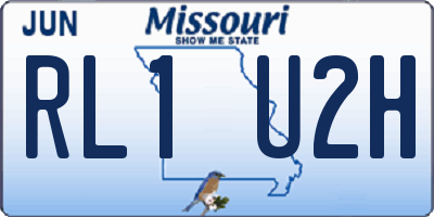 MO license plate RL1U2H