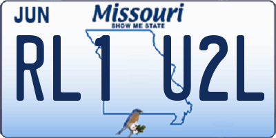 MO license plate RL1U2L