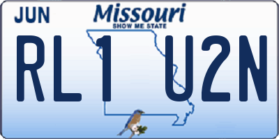MO license plate RL1U2N