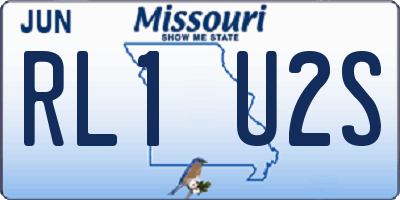 MO license plate RL1U2S