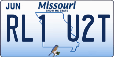 MO license plate RL1U2T