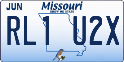 MO license plate RL1U2X