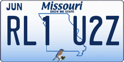 MO license plate RL1U2Z
