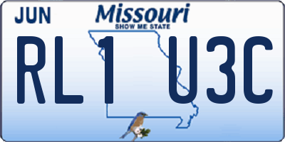 MO license plate RL1U3C