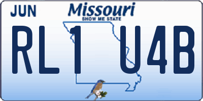 MO license plate RL1U4B