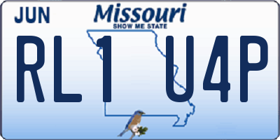 MO license plate RL1U4P