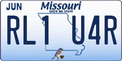 MO license plate RL1U4R