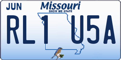 MO license plate RL1U5A