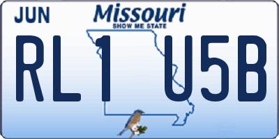 MO license plate RL1U5B