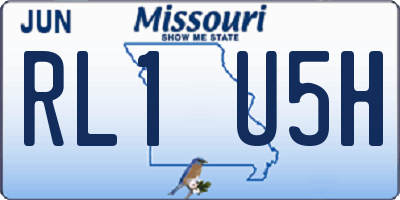 MO license plate RL1U5H