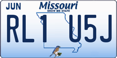 MO license plate RL1U5J