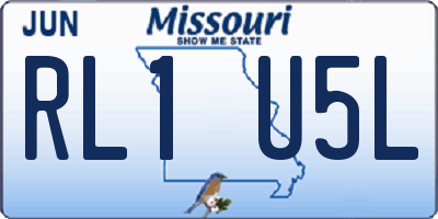 MO license plate RL1U5L