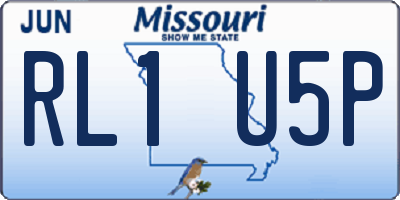 MO license plate RL1U5P