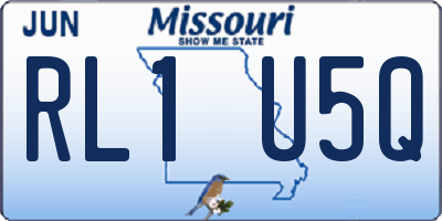 MO license plate RL1U5Q