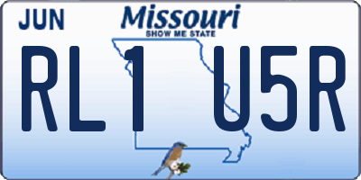MO license plate RL1U5R