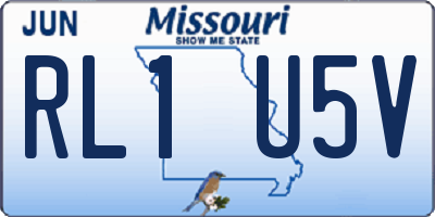 MO license plate RL1U5V