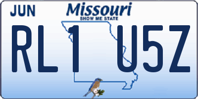 MO license plate RL1U5Z