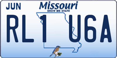 MO license plate RL1U6A