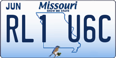 MO license plate RL1U6C