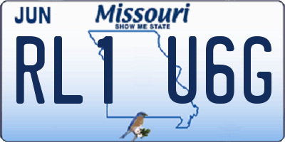 MO license plate RL1U6G