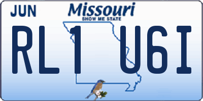 MO license plate RL1U6I