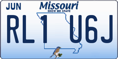 MO license plate RL1U6J