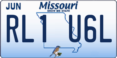 MO license plate RL1U6L