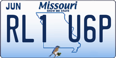 MO license plate RL1U6P