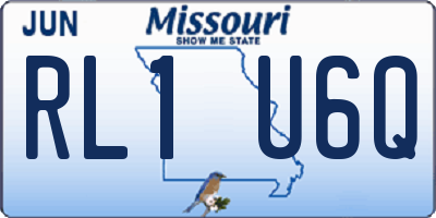 MO license plate RL1U6Q