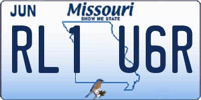 MO license plate RL1U6R