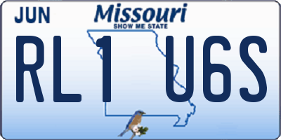 MO license plate RL1U6S