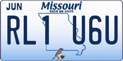 MO license plate RL1U6U