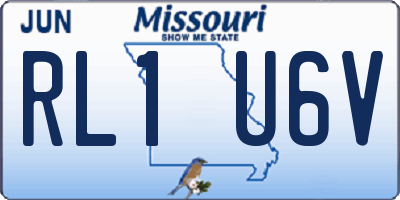 MO license plate RL1U6V
