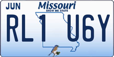 MO license plate RL1U6Y