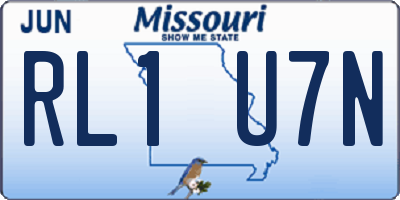 MO license plate RL1U7N