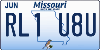 MO license plate RL1U8U