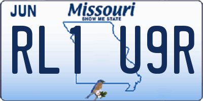 MO license plate RL1U9R