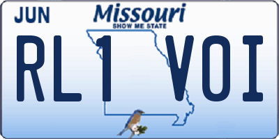 MO license plate RL1V0I
