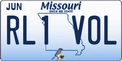 MO license plate RL1V0L