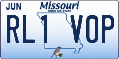 MO license plate RL1V0P