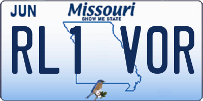 MO license plate RL1V0R