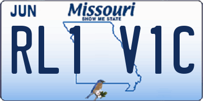 MO license plate RL1V1C