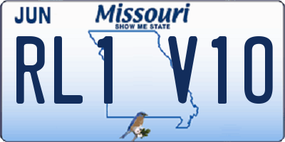 MO license plate RL1V1O