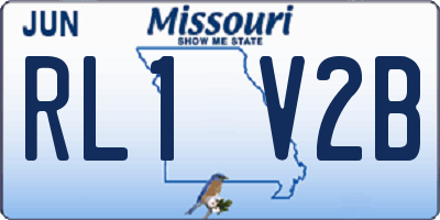 MO license plate RL1V2B