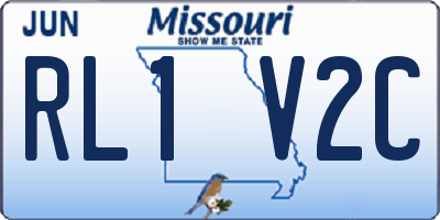 MO license plate RL1V2C