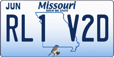 MO license plate RL1V2D