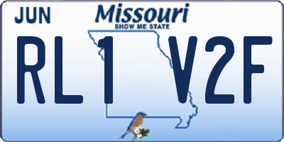 MO license plate RL1V2F
