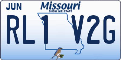 MO license plate RL1V2G