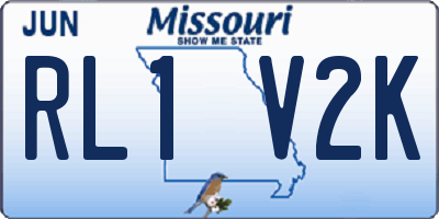 MO license plate RL1V2K