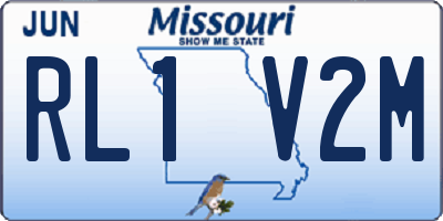 MO license plate RL1V2M